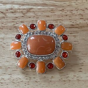 Cardinal and Ruby brooch